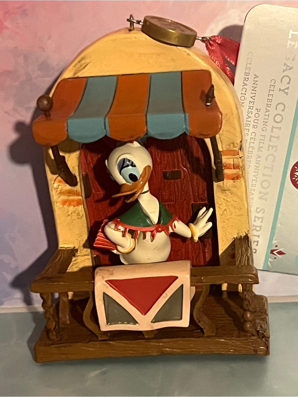 Disney Donald Duck Holiday Ornament with Red, Blue, Green and Cream Accents